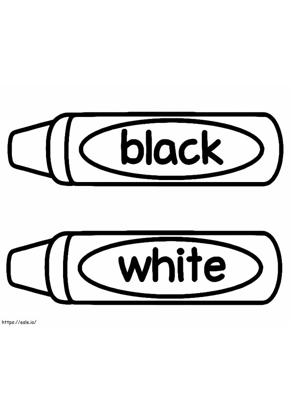 Lápis de cera preto e branco para colorir
