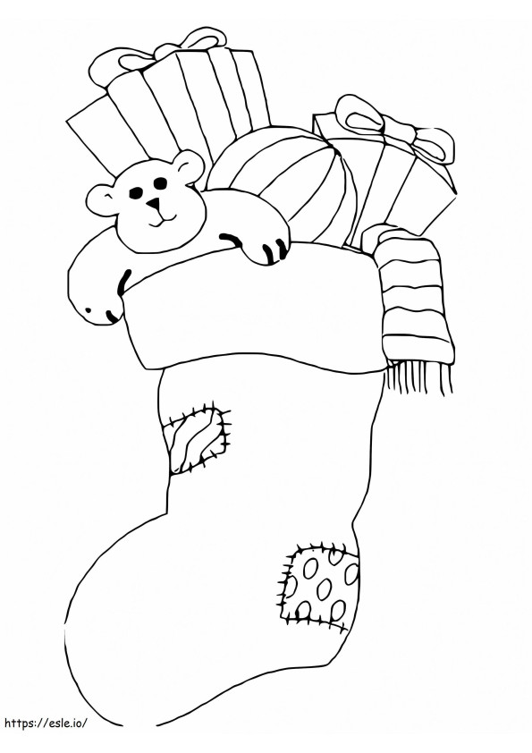 Gifts In Christmas Stocking coloring page