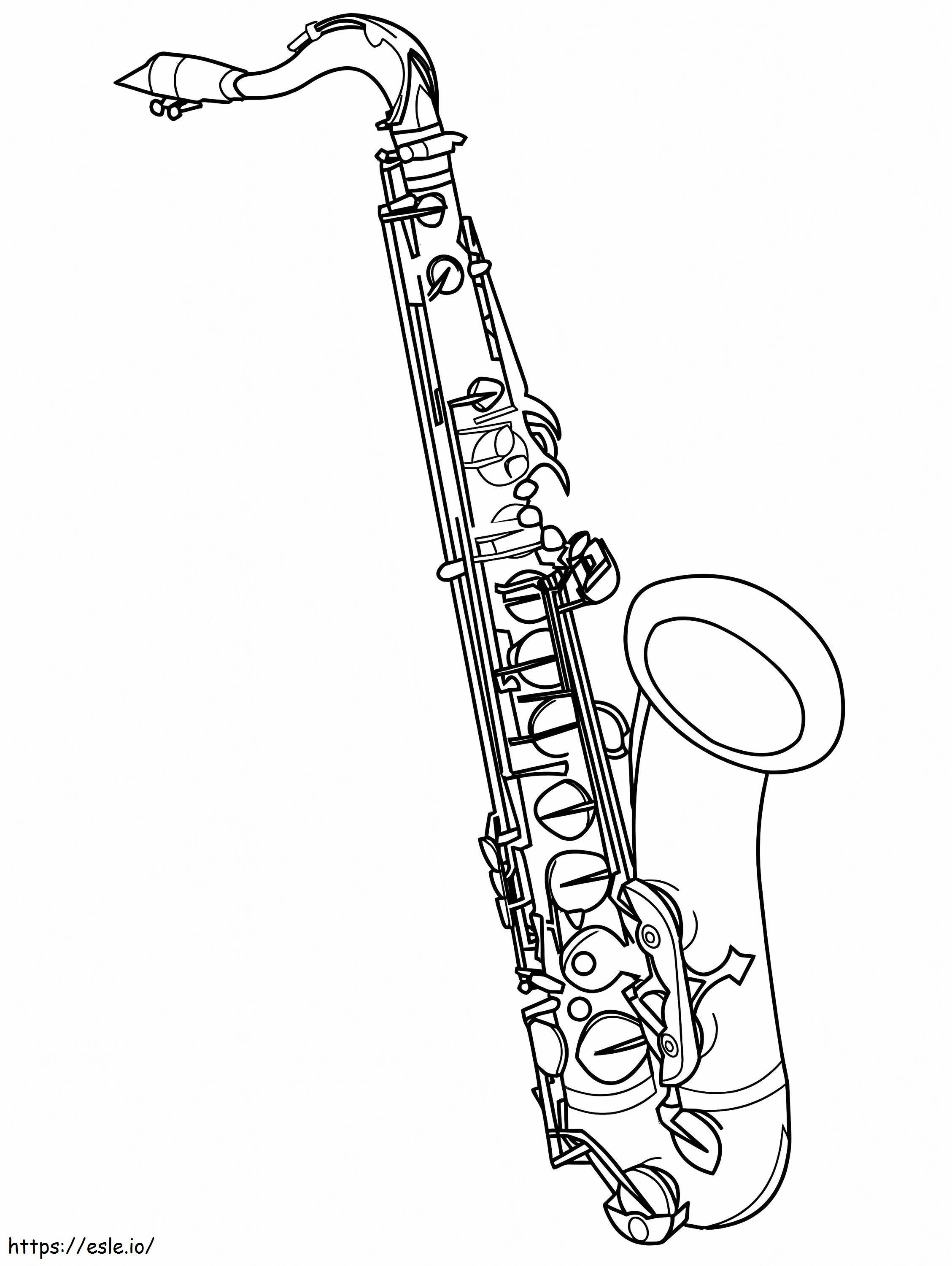 Saxofone básico 2 para colorir