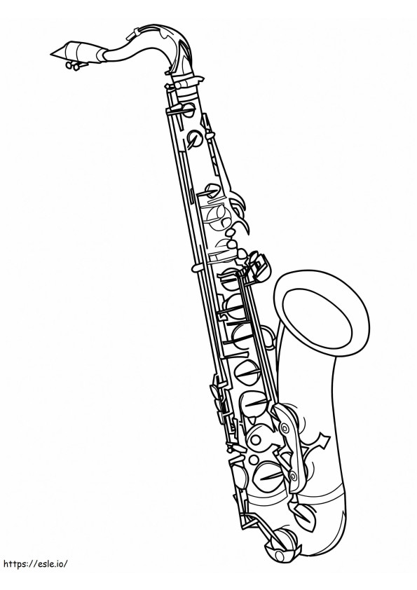 Coloriage Saxophone de base 2 à imprimer dessin