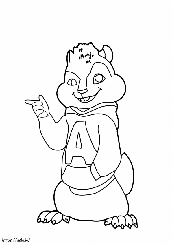 Alvin 17 A4 coloring page