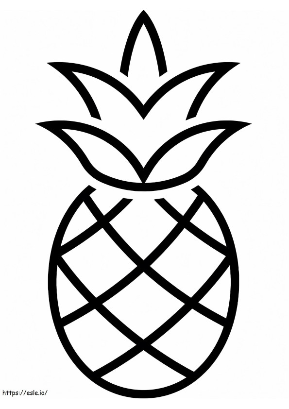 Simbolo di ananas da colorare