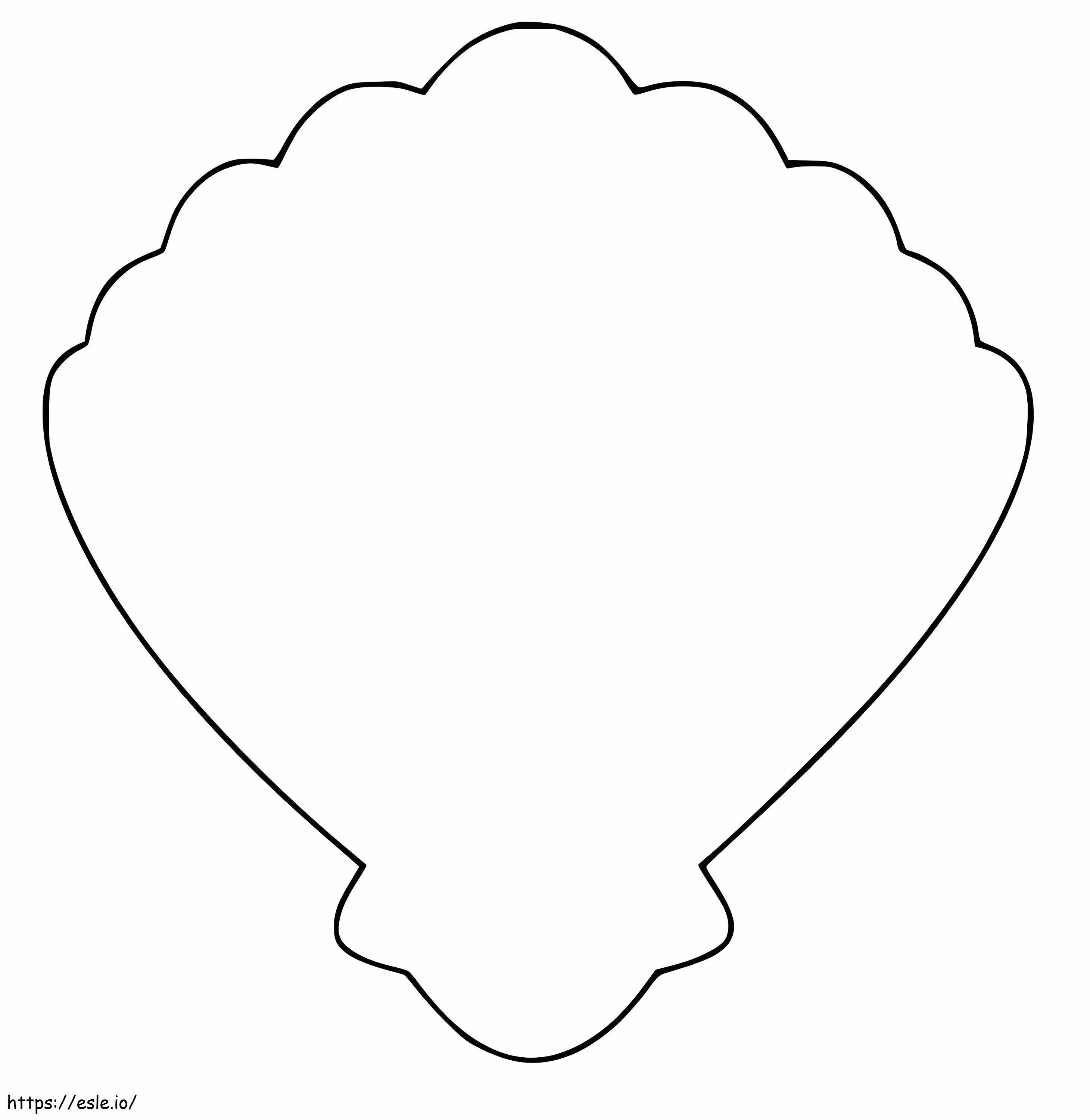 Scallop Outline coloring page