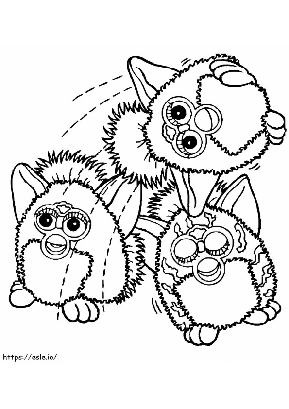 Coloriage Furby drôle à imprimer dessin