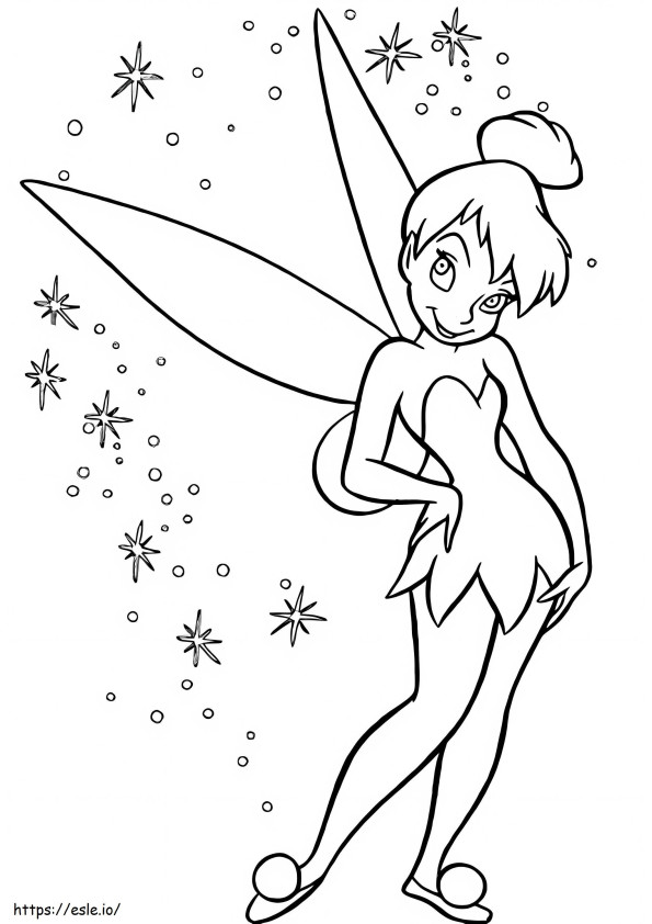 Cute Tinkerbell coloring page