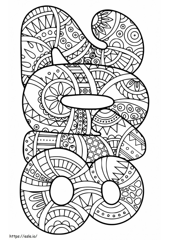 New Year 2018 A4 coloring page