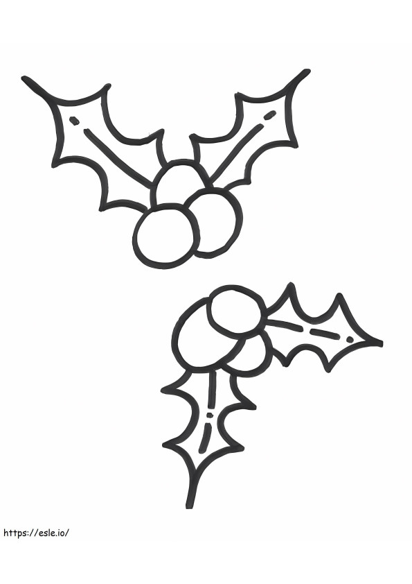 Christmas Holly 13 coloring page