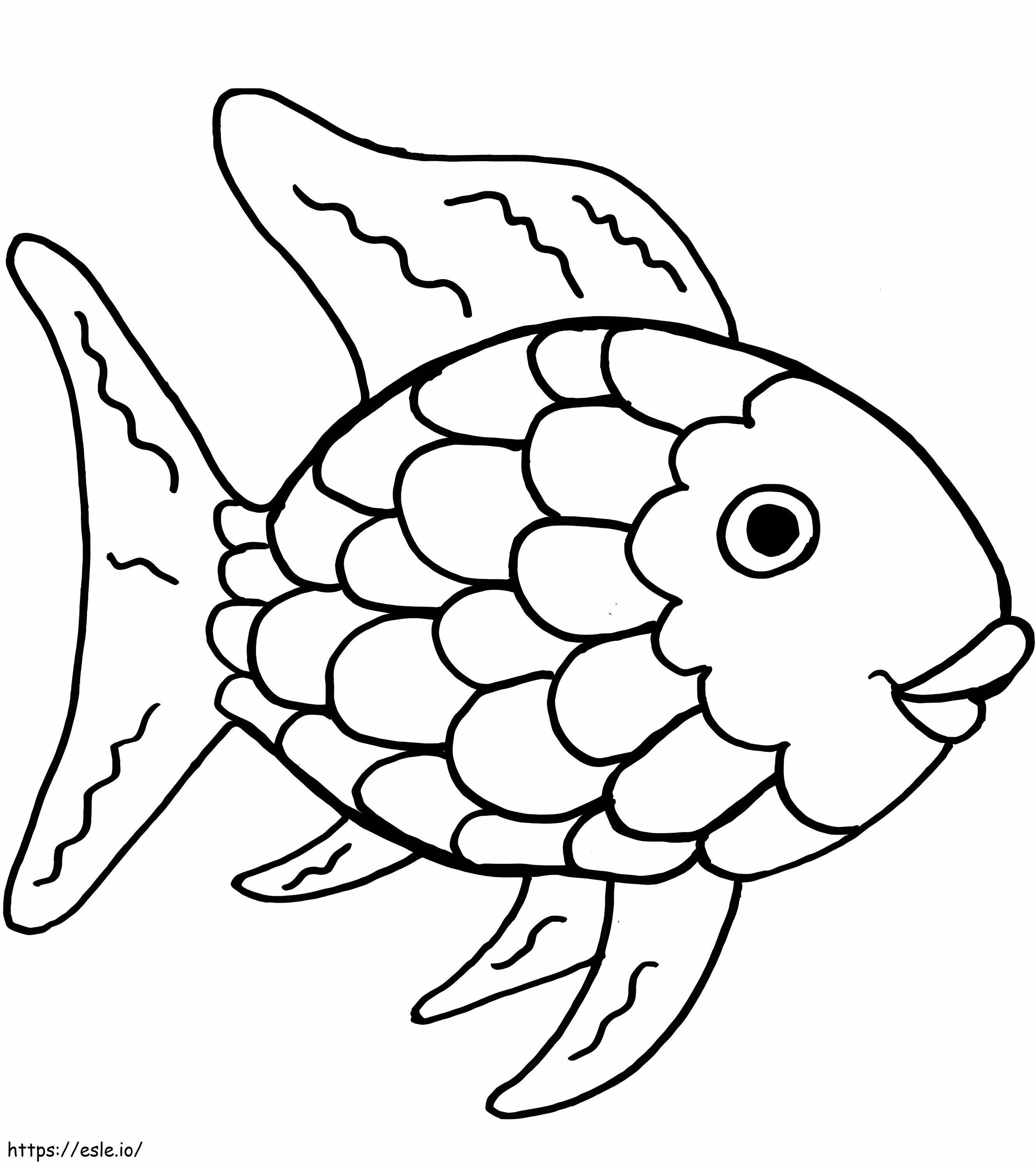 Szivárvány hal kifestő