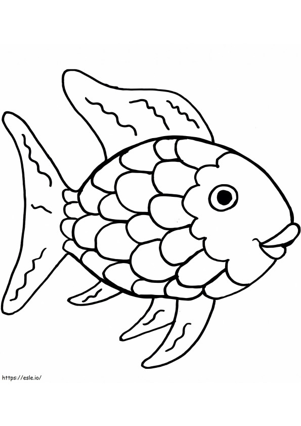 Szivárvány hal kifestő