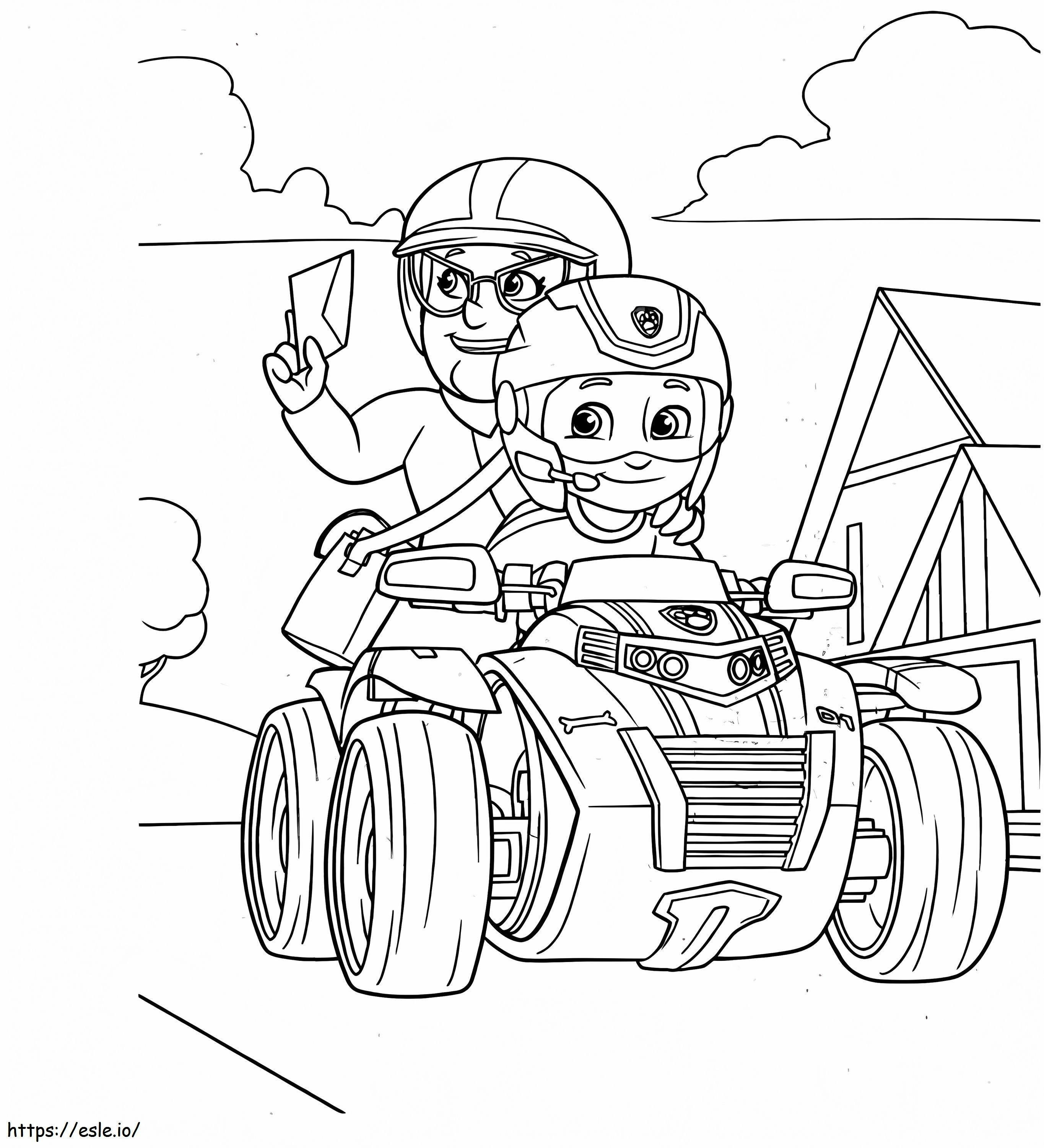 Ryder And Miss Marjorie coloring page