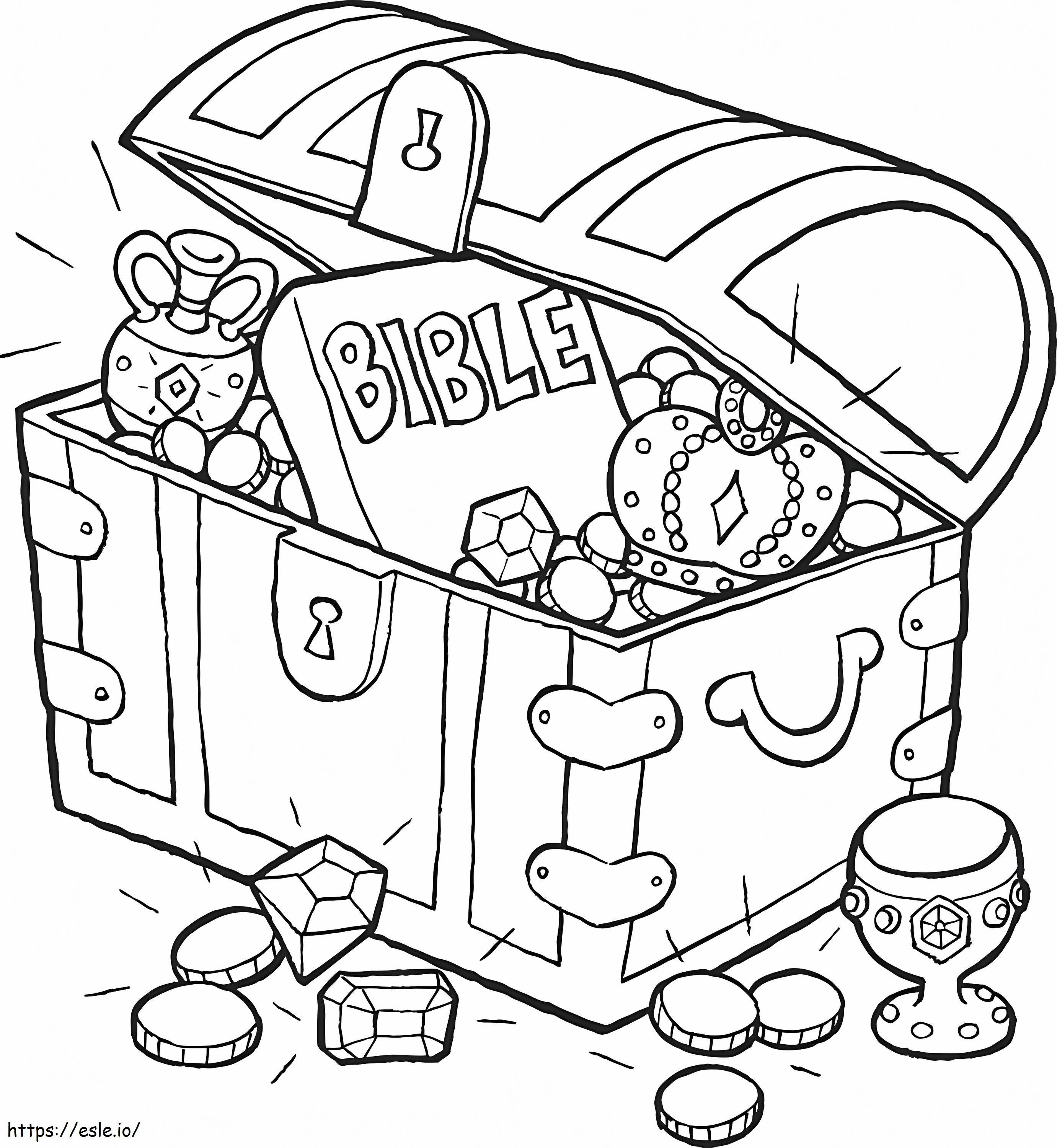 Full Treasure Chest coloring page
