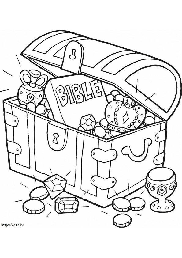Full Treasure Chest coloring page
