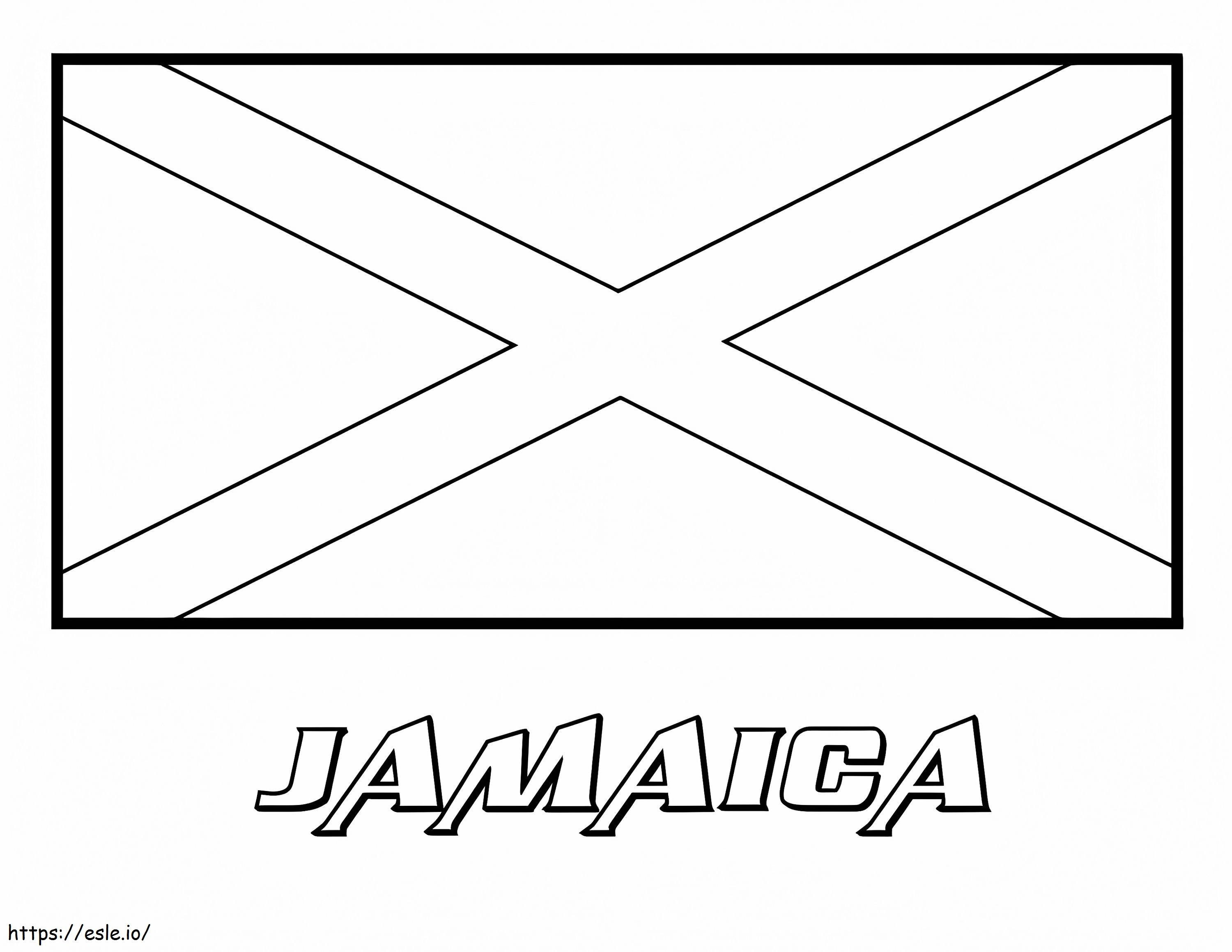 Bandeira da Jamaica para colorir