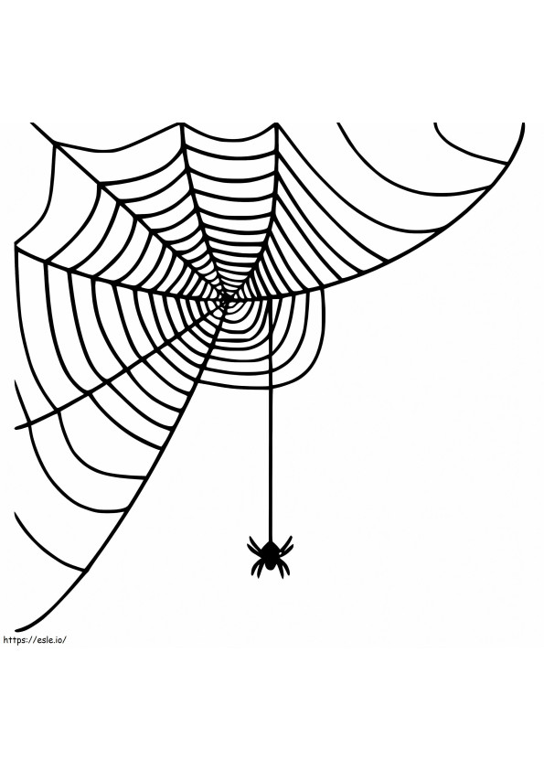 Hämähäkki hämähäkinverkko 1 värityskuva