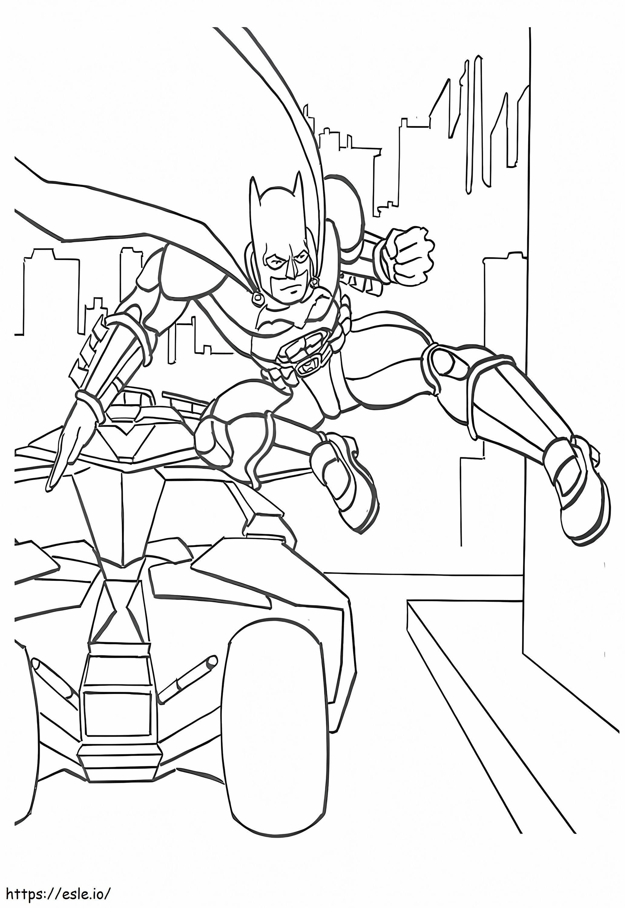 Batman In Action coloring page