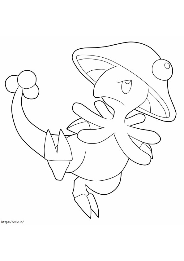 Breloom Gen 3 Pokemon coloring page