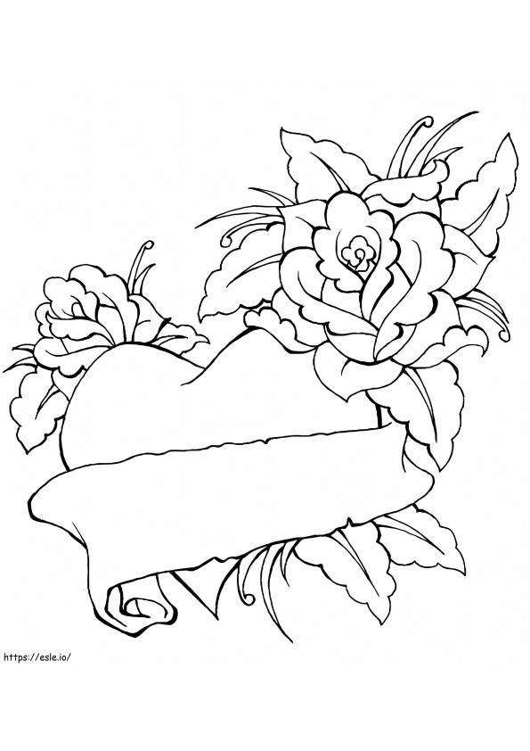 Basic Pink With Heart coloring page
