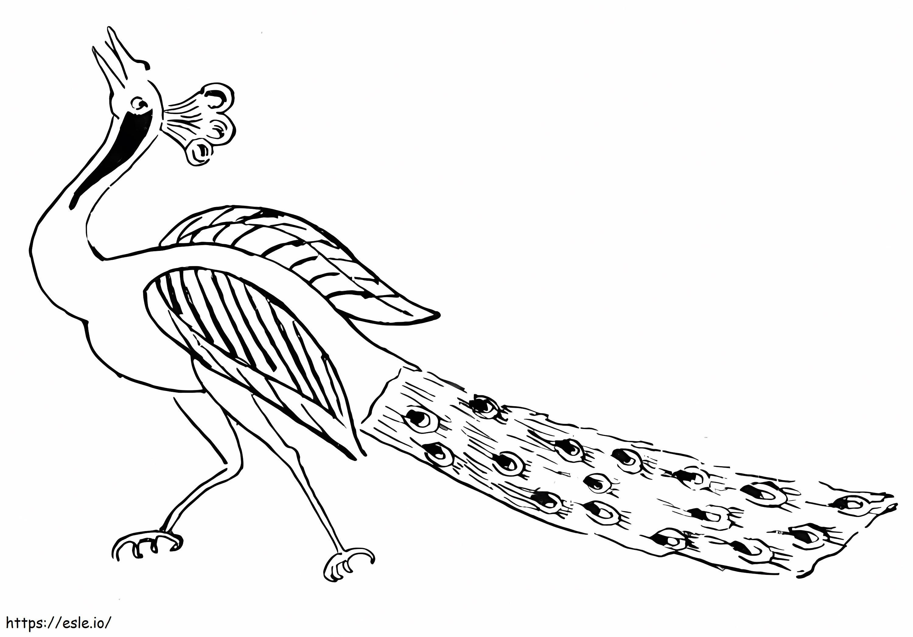 Peacock Printable coloring page