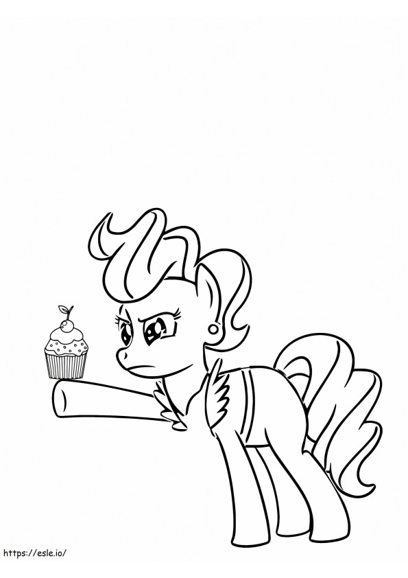 Mrs Cake Giving A Cupcake coloring page