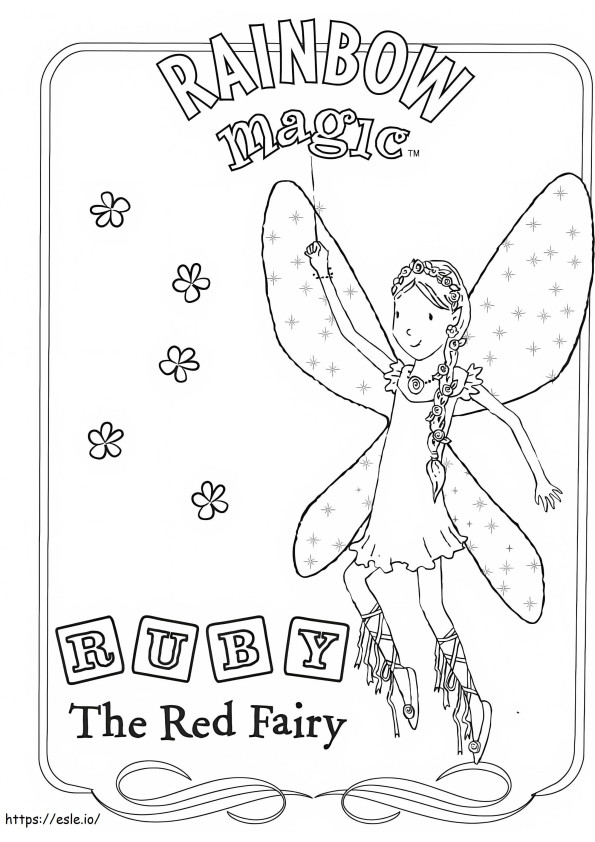 Ruby The Red Fairy coloring page
