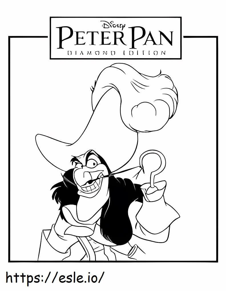 Căpitanul Hook de la Peter Pan de colorat