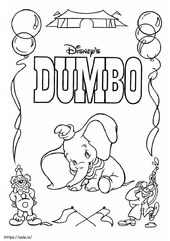 Coloriage Dumbo Mignon 1 à imprimer dessin