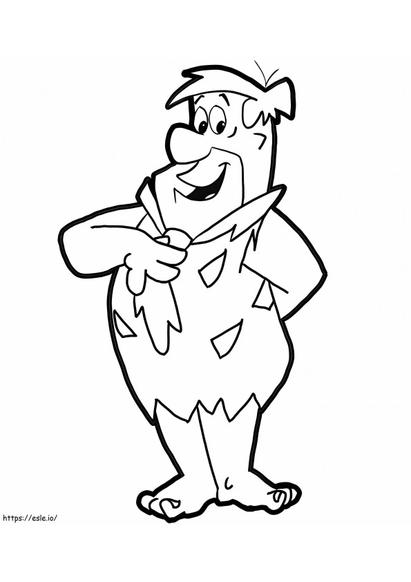 Fred Flintstone coloring page