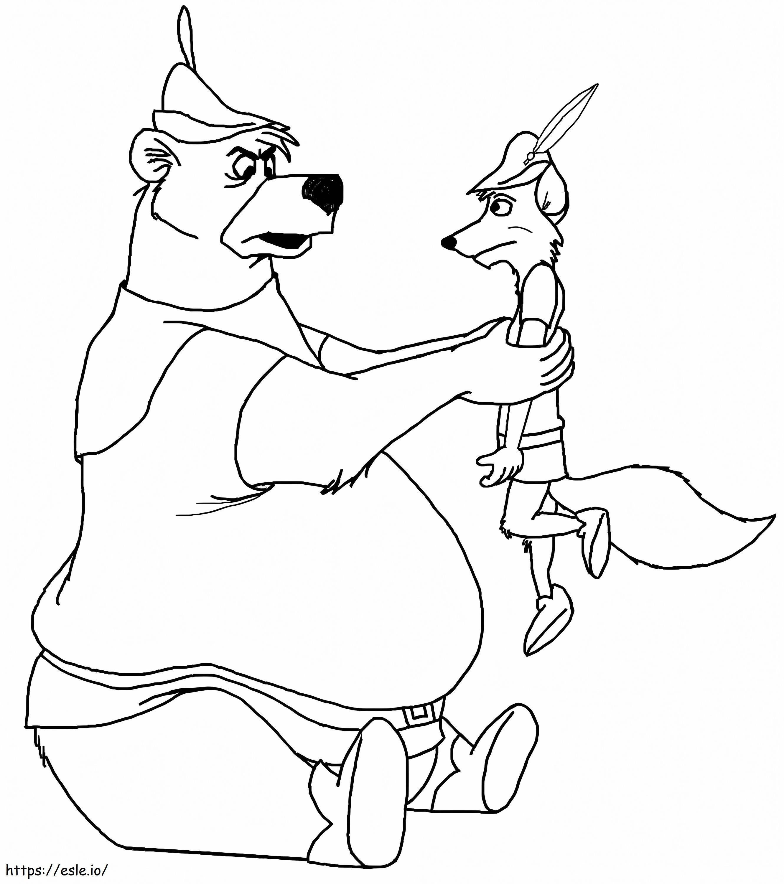 Robin Hood And Little Jeans coloring page