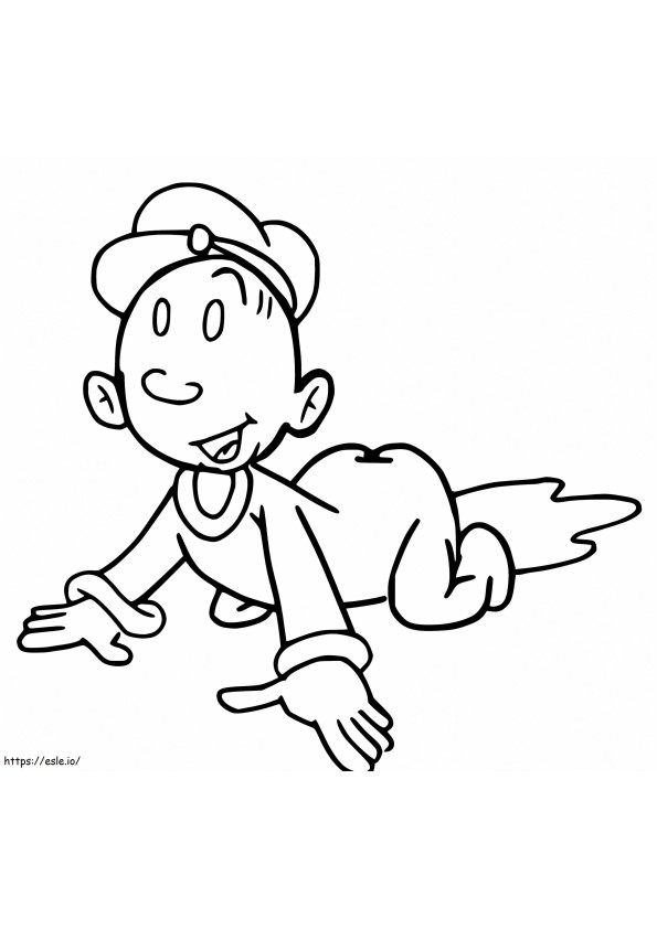 Little Sweepea From Popeye coloring page