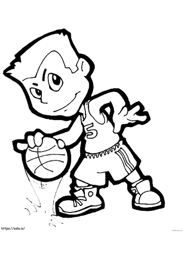 バスケットボール漫画 ぬりえ - 塗り絵