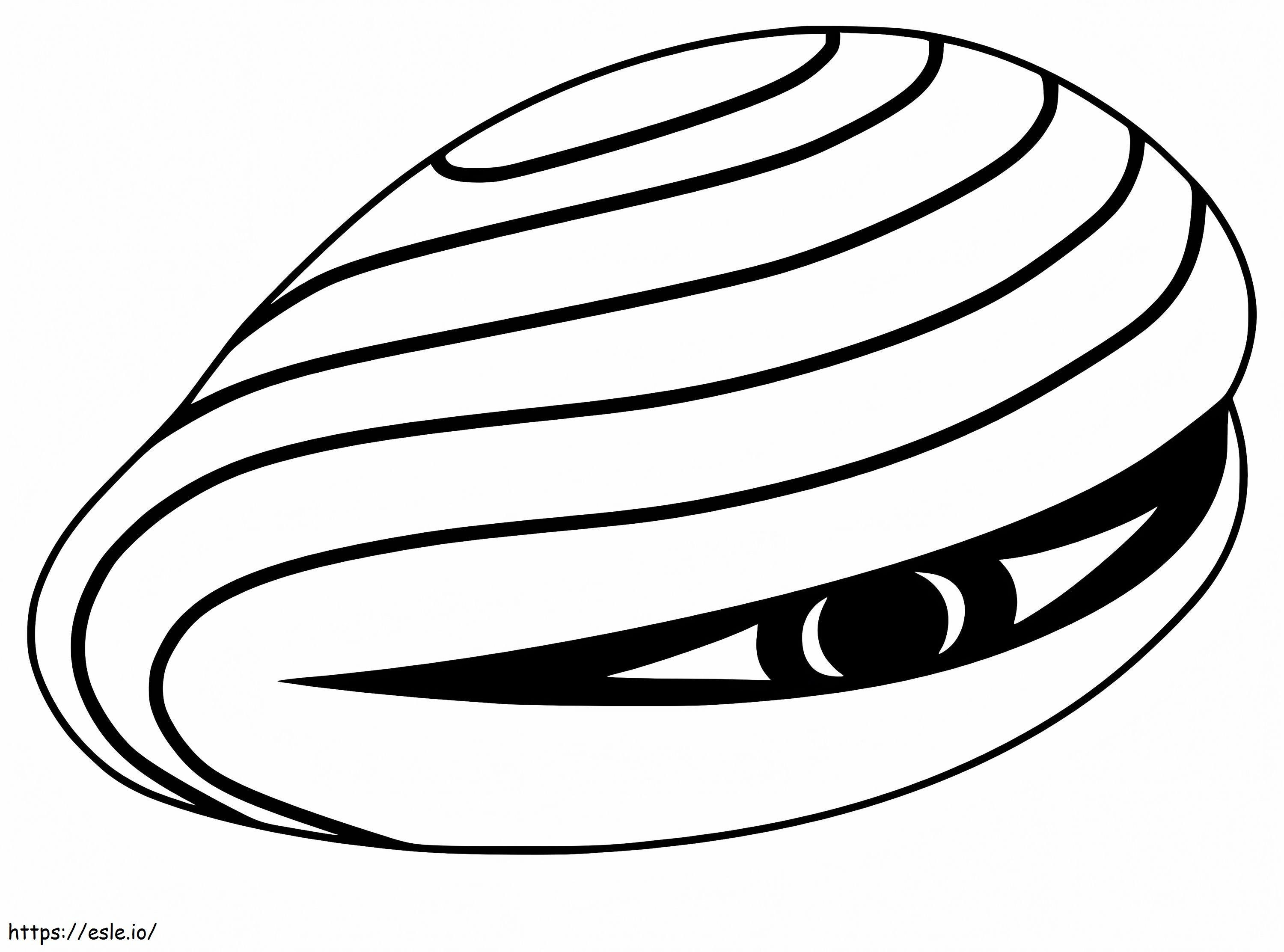Free Clam coloring page