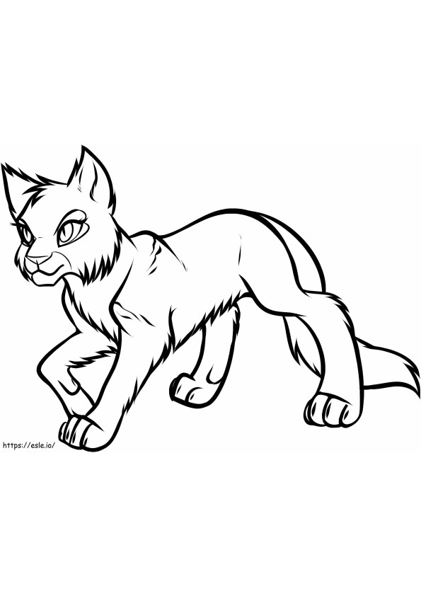 Desenho Básico Gato Guerreiro para colorir