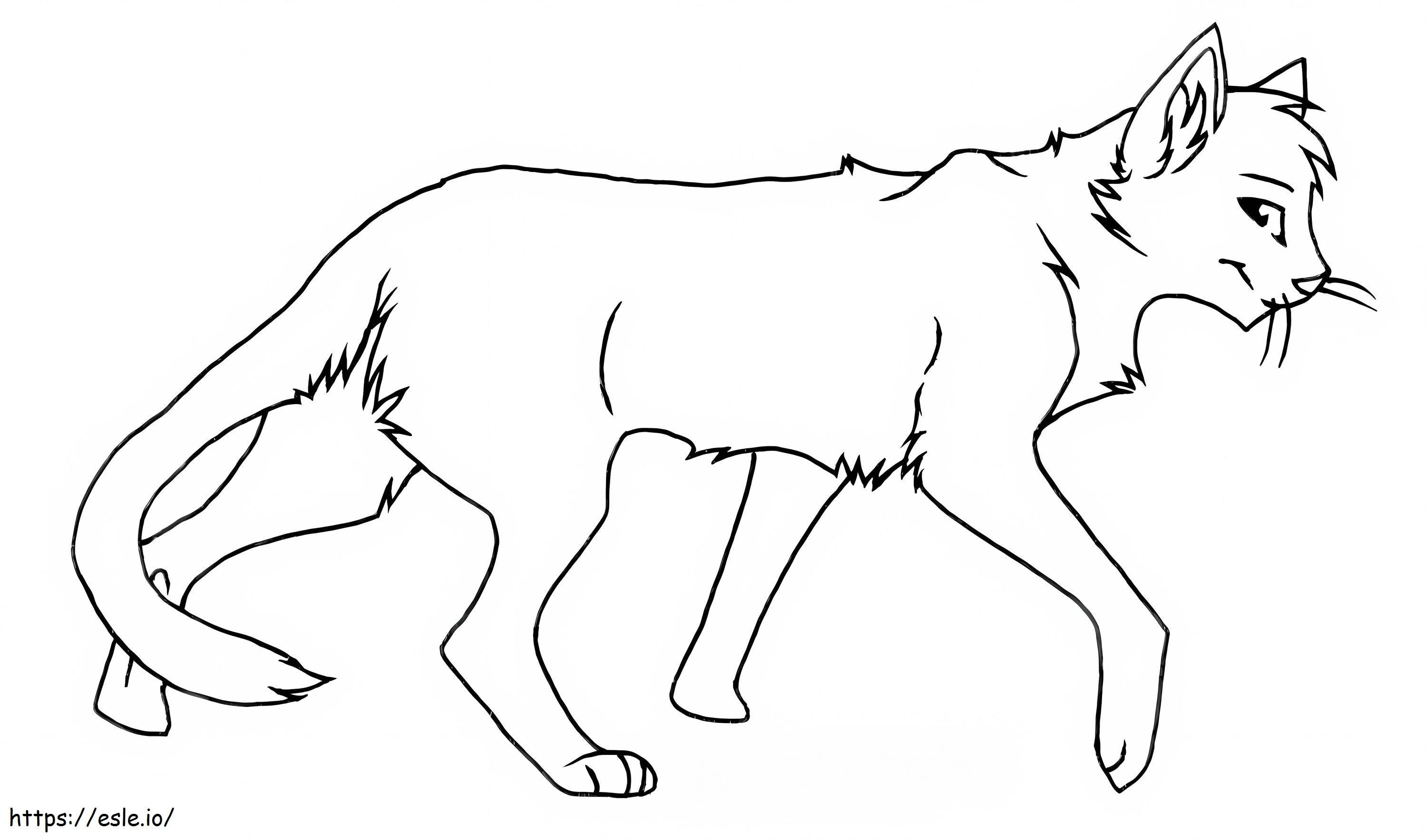 Warrior Cats Walking coloring page
