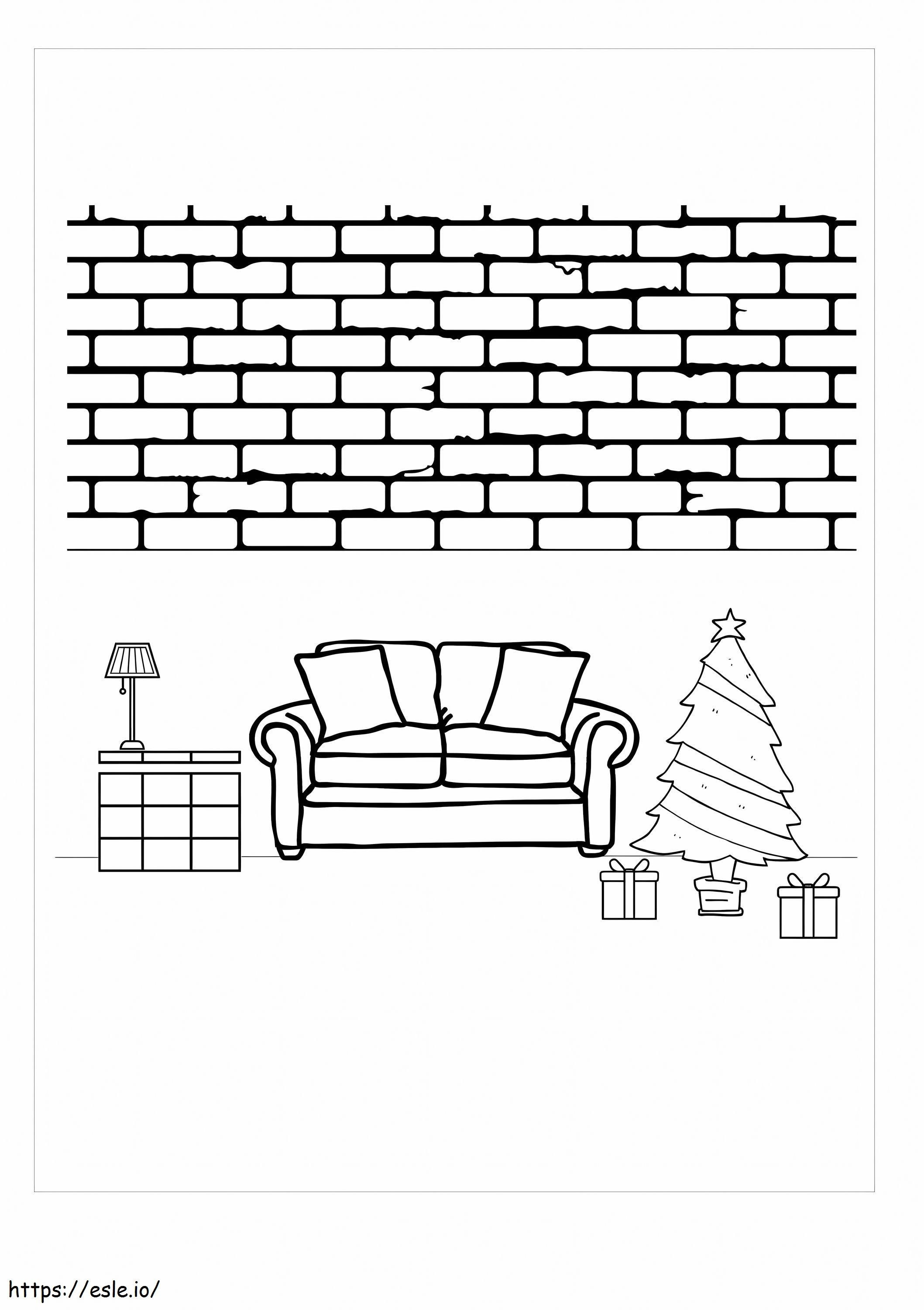 Free Idea Living Room coloring page