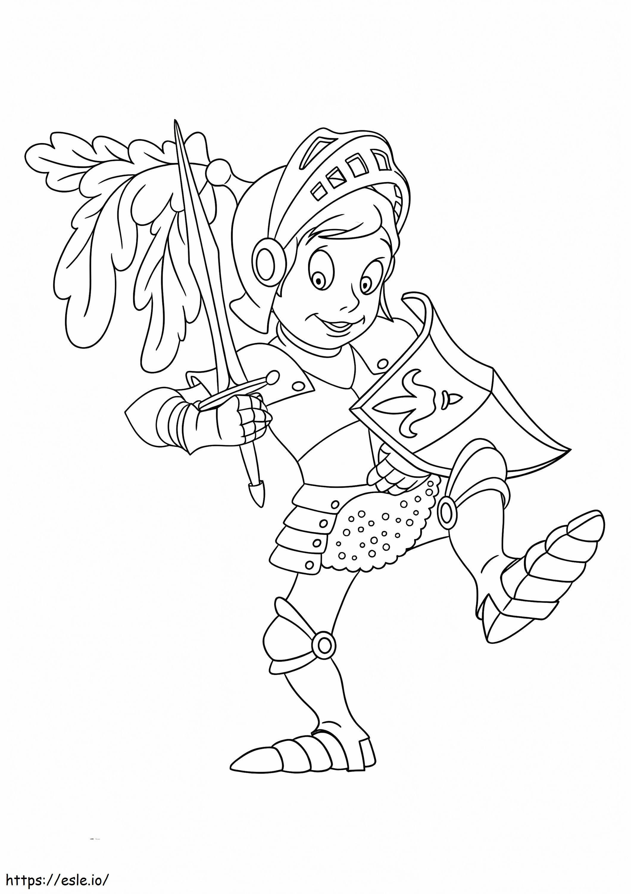 Coloriage Costume de chevalier pour le carnaval à imprimer dessin