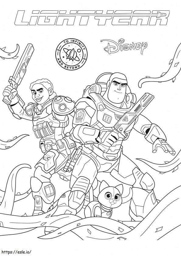 Lightyear Characters coloring page