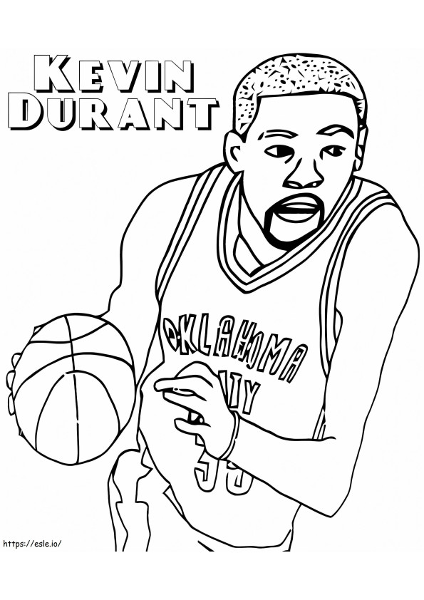 Free Kevin Durant coloring page