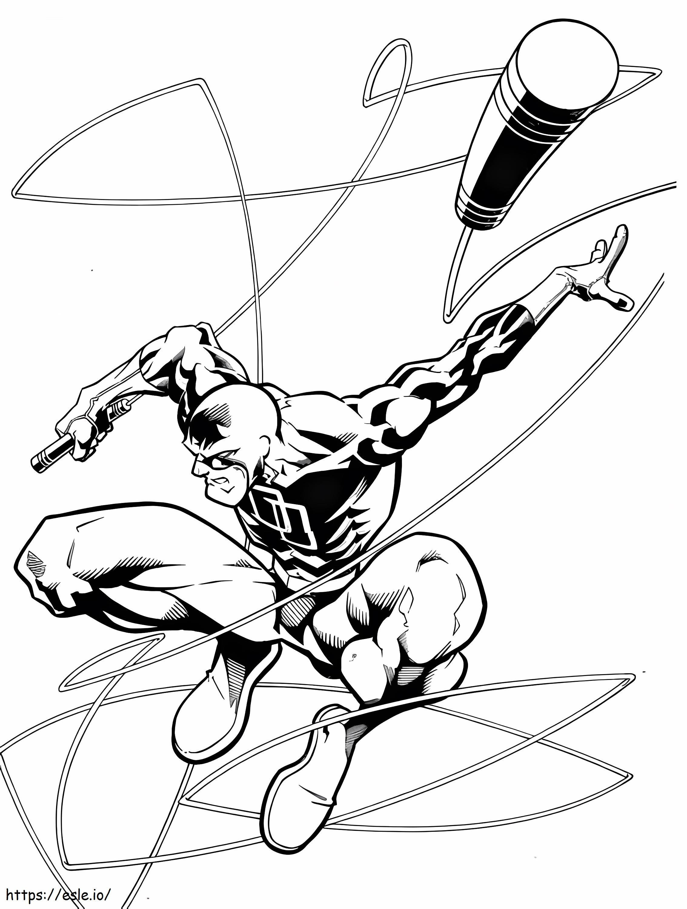 Daredevil Action coloring page
