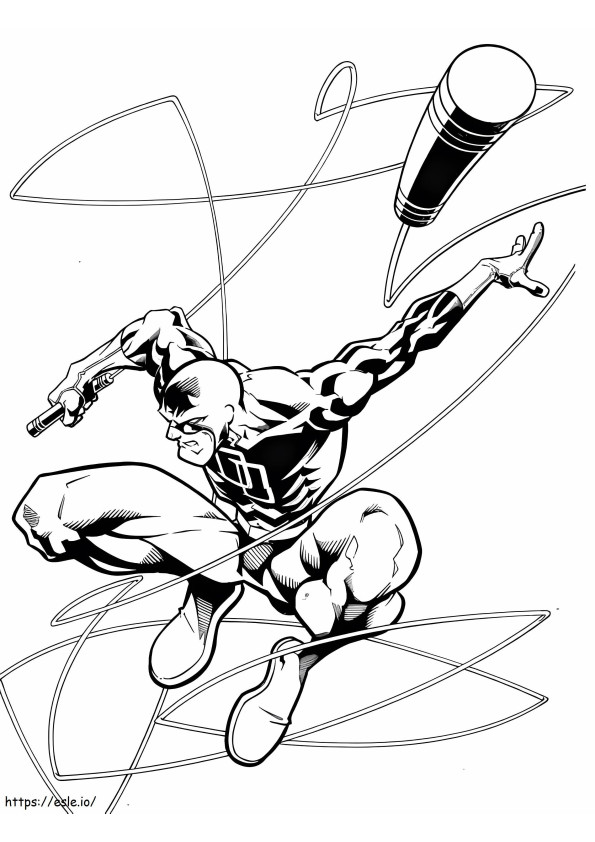 Daredevil Action coloring page