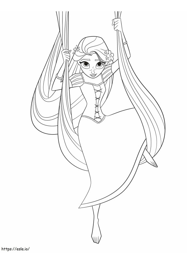 Rapunzel Normal Scaled coloring page