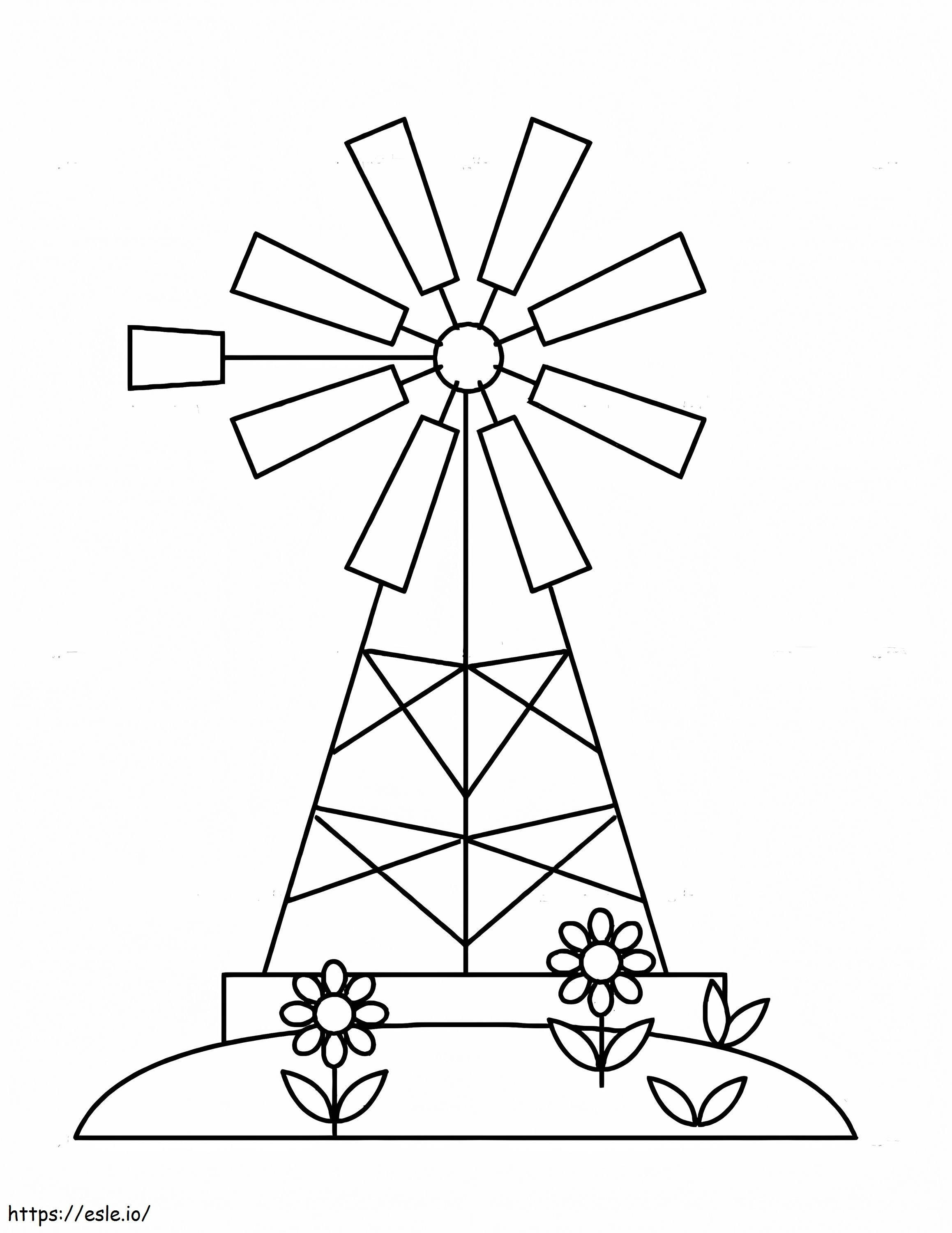 moinho de vento 5 para colorir