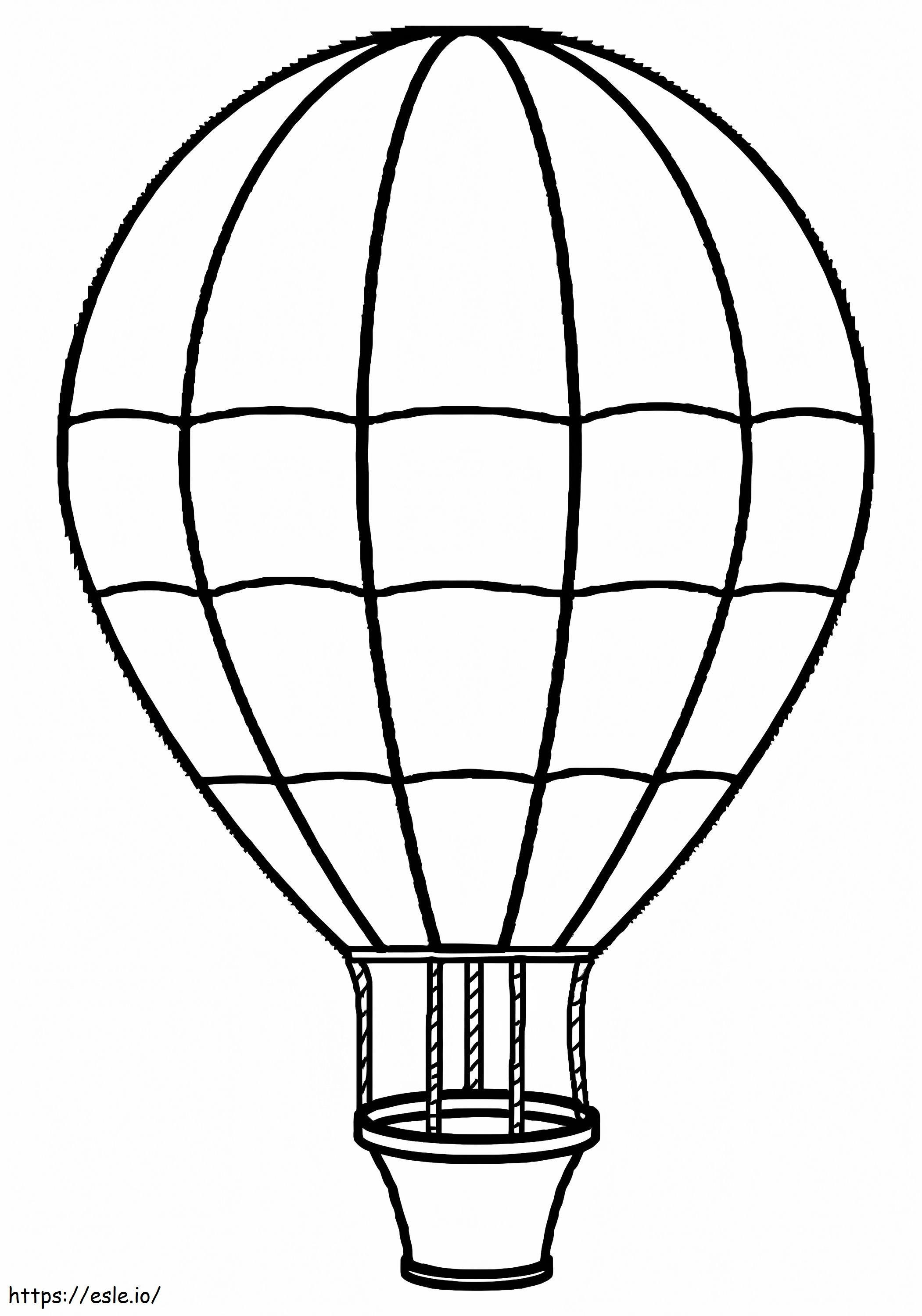 Balão de ar quente individual 2 para colorir