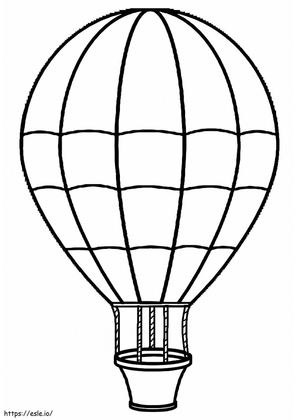 Single Hot Air Balloon 2 coloring page