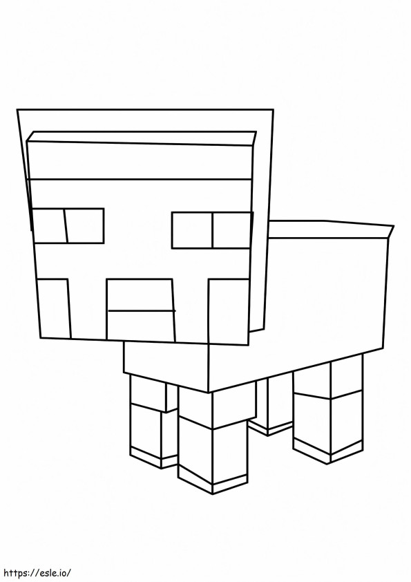 Minecraft Lamb coloring page