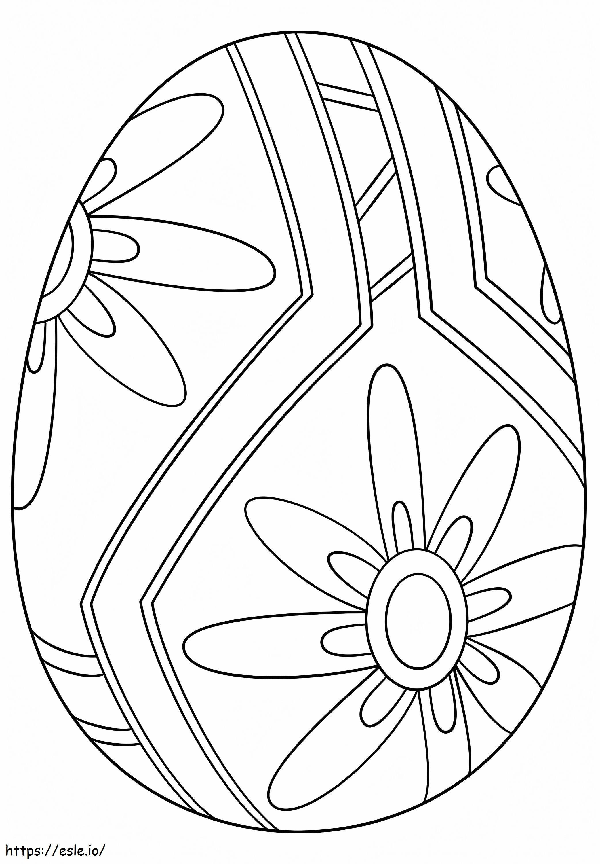 Coloriage Joli Oeuf de Pâques 3 à imprimer dessin
