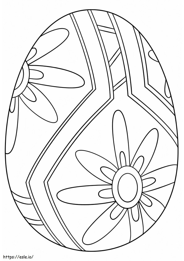 Bel uovo di Pasqua 3 da colorare