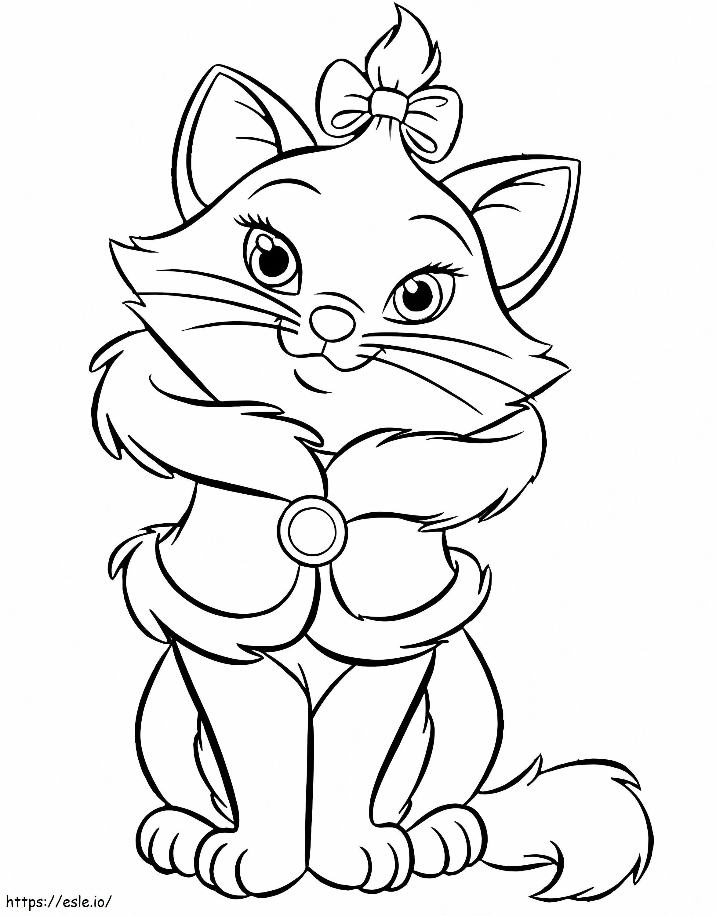 Adorable Marie coloring page