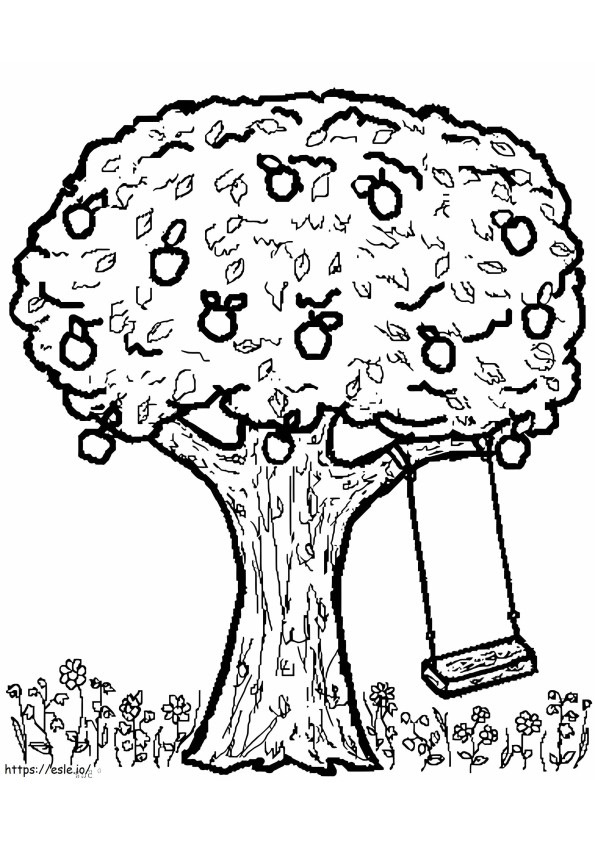 Tree Swing coloring page