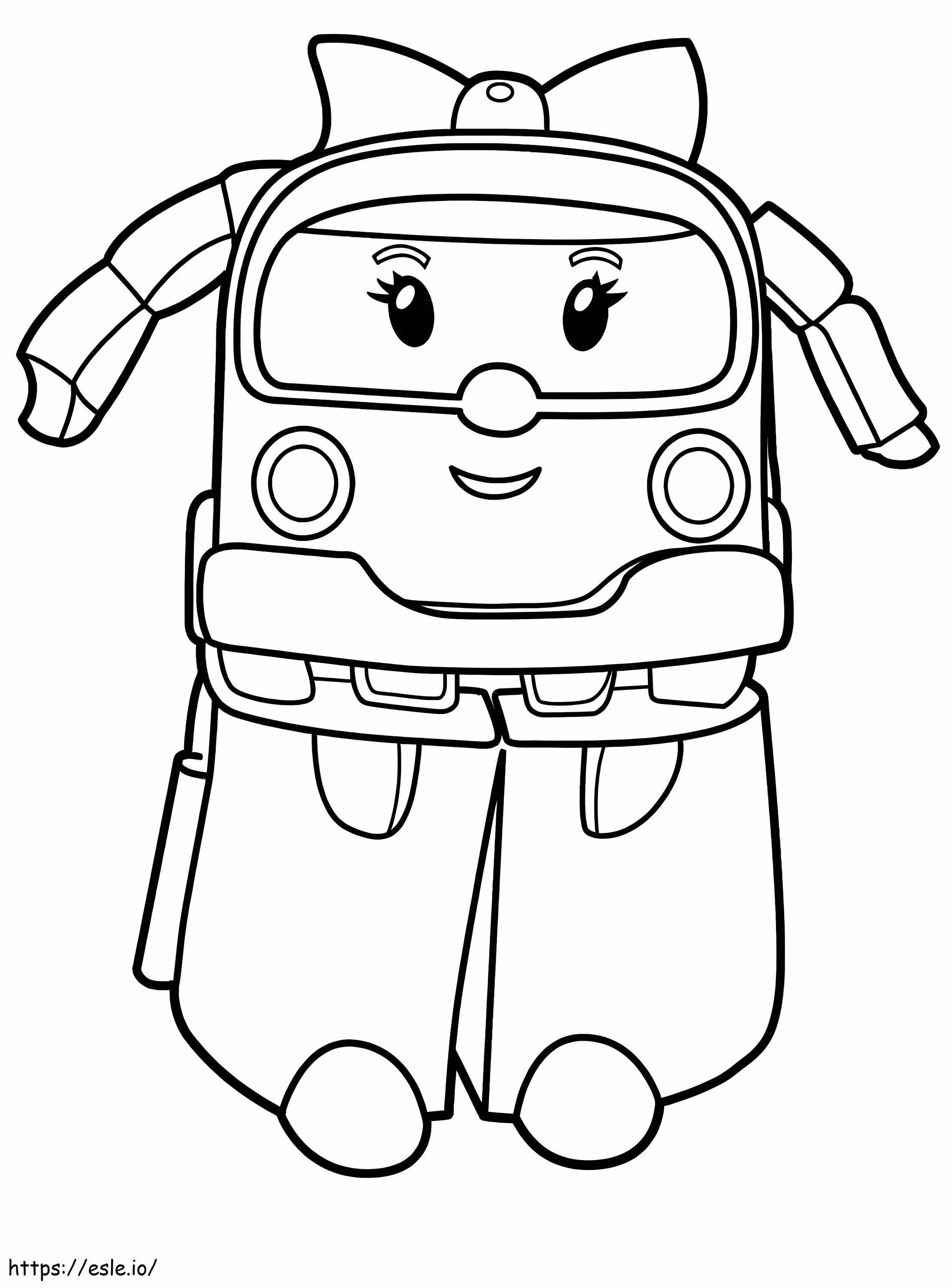 Robocar Poli Amber coloring page