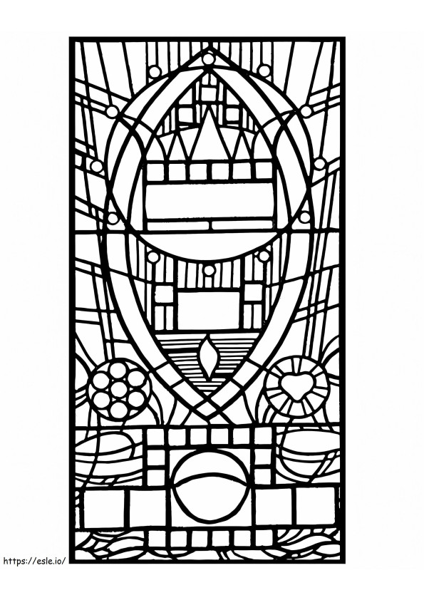 Stained Glass 4 coloring page